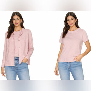 TONET 100% Cashmere Two-Piece Set | Made in Italy | Cardigan